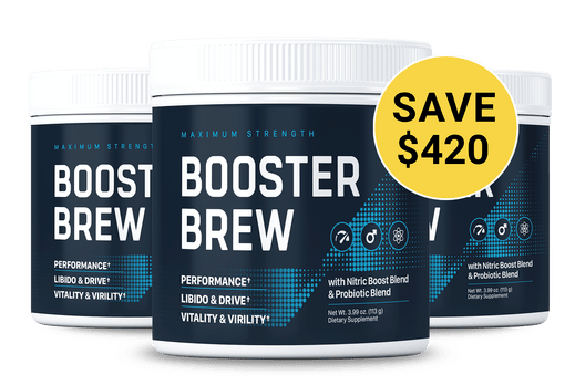 Booster Brew powder formula for energy and vitality support